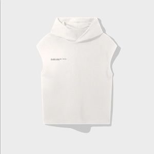 Pangaia white sleeveless sweatshirt
